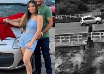 Carro está há quase um mês preso a fenda de ponte que desabou no MA