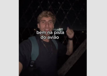 Influenciador invade pista do Galeão, no Rio, e vira alvo de investigação da PF