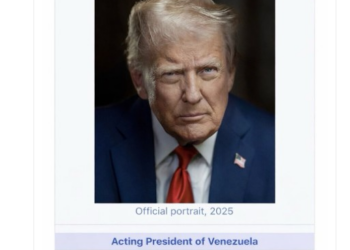 Trump posta montagem de sua página da Wikipédia com cargo de presidente interino da Venezuela