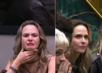 Tadeu Schmidt copiou parte do discurso de Pedro Bial quando Ana Paula deixou a casa em paredão falso, em 2016; compare
