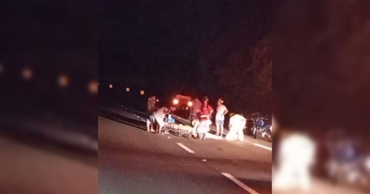 Motorista se envolve em acidente na BR-376, pega "rabeira" em caminhão e é atropelado