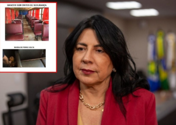 Prefeita de Cáceres é ré por pagamento de R$ 4 milhões em ônibus com pneus carecas e bancos quebrados para estudantes