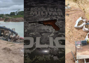 Garimpeiro é preso por exploração ilegal em Novo Mundo; máquinas e arma são apreendidas