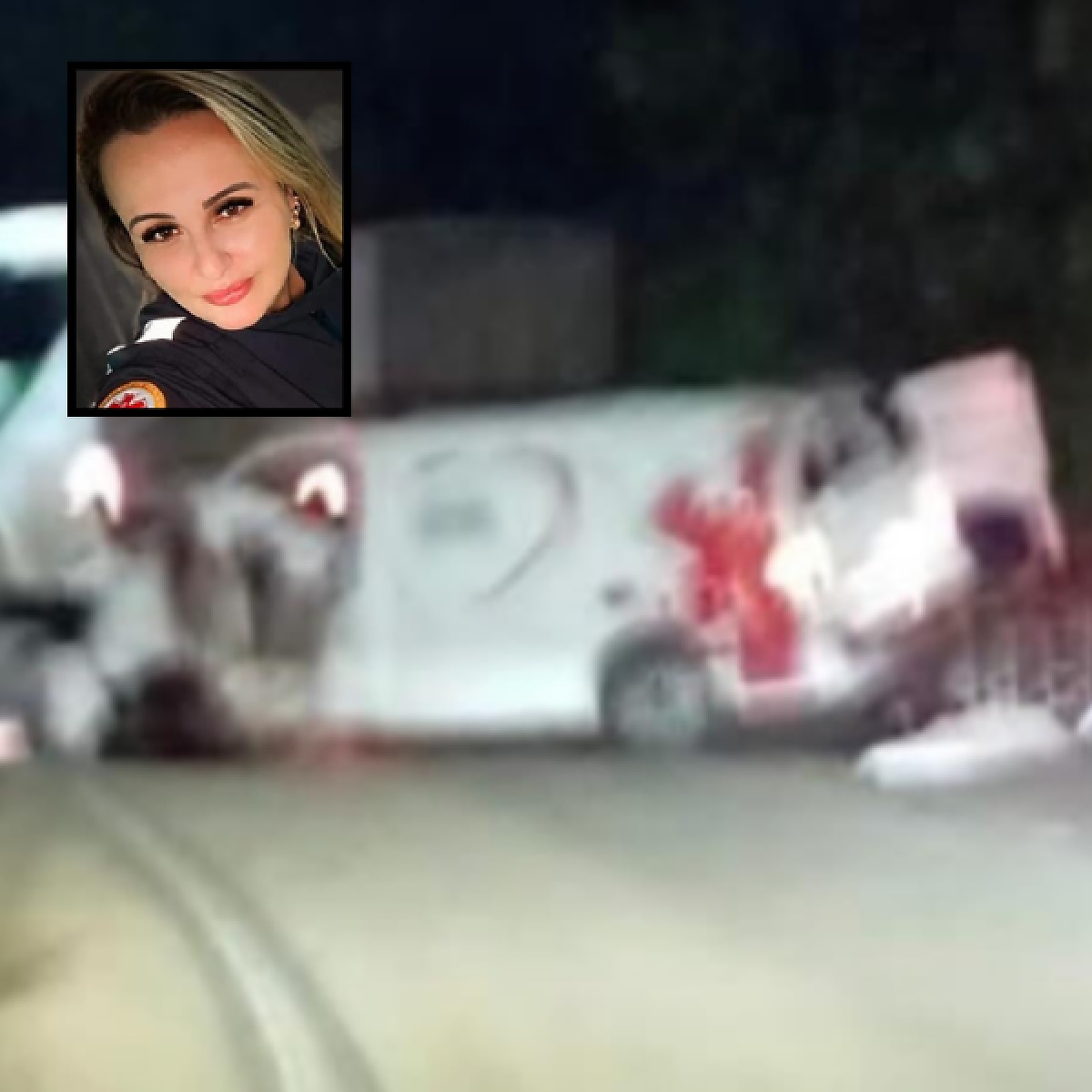 Carreta bate em ambulância e mata motorista e técnica de enfermagem na BR-364