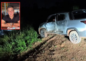 Irmão de Janaina Riva sofre acidente e capota carro após atingir veículo com idosos e criança