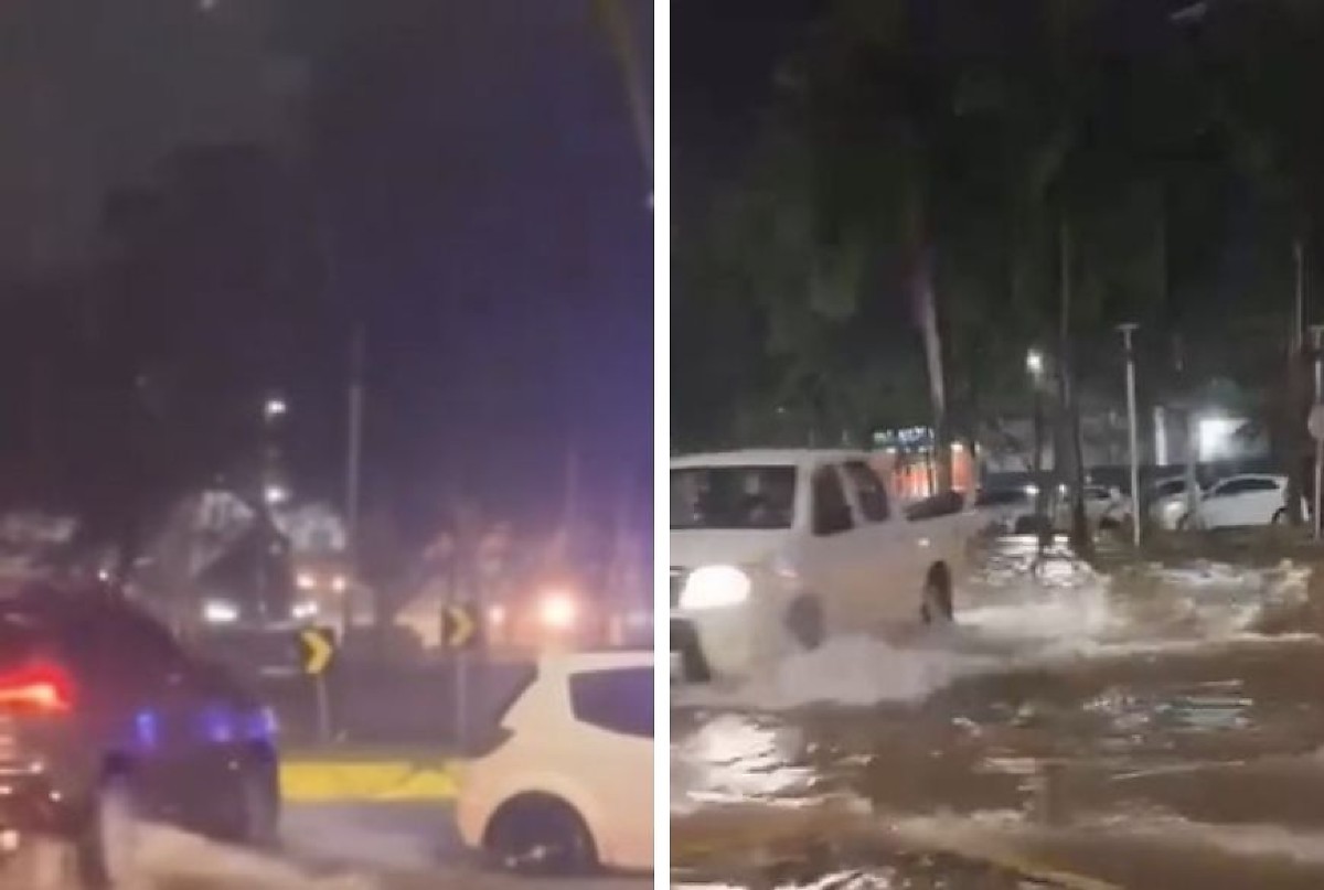 VÍDEOS: Chuva forte castiga Cuiabá e interior; Inmet emite alerta de "perigo" para 100 mm por dia
