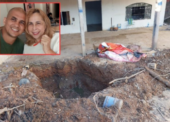 Vídeo mostra cova feita por marido para enterrar esposa assassinada por ele