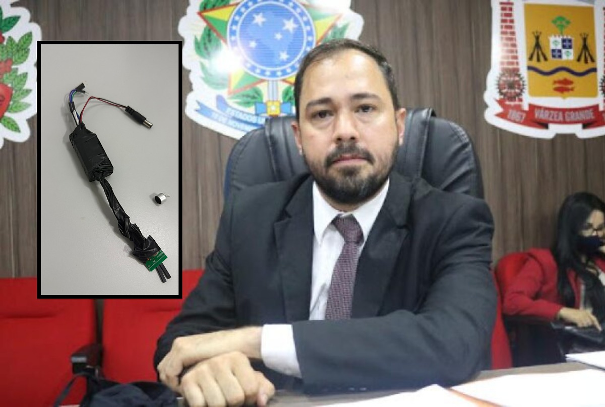 Vereador de Várzea Grande encontra escuta clandestina escondida em gabinete na Câmara&nbsp;