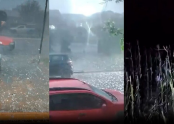 Tempestade de granizo destrói carros e telhados no interior de MS; vídeo