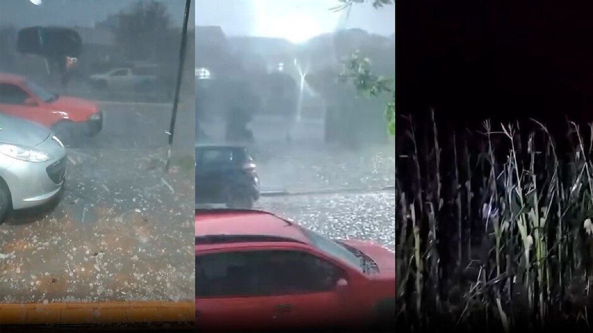Tempestade de granizo destrói carros e telhados no interior de MS; vídeo