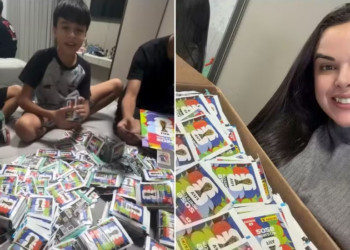 Mãe adquire 2 mil pacotes de figurinhas para o filho em SC: "Oportunidade"