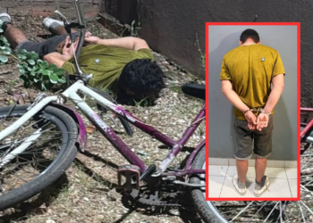 Pai flagra tornozelado nu e se masturbando ao lado da janela do quarto das filhas de 7 e 8 anos
