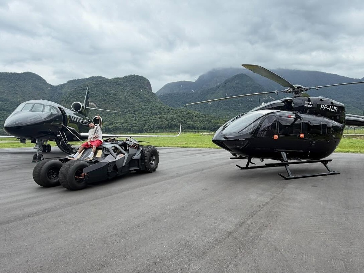 Neymar chega a Teresópolis em helicóptero de R$ 77 milhões; vídeo