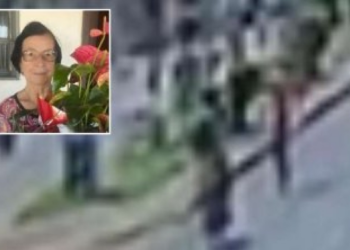Câmera flagra atropelamento de idosa de 82 anos que morreu após ser atingida por moto