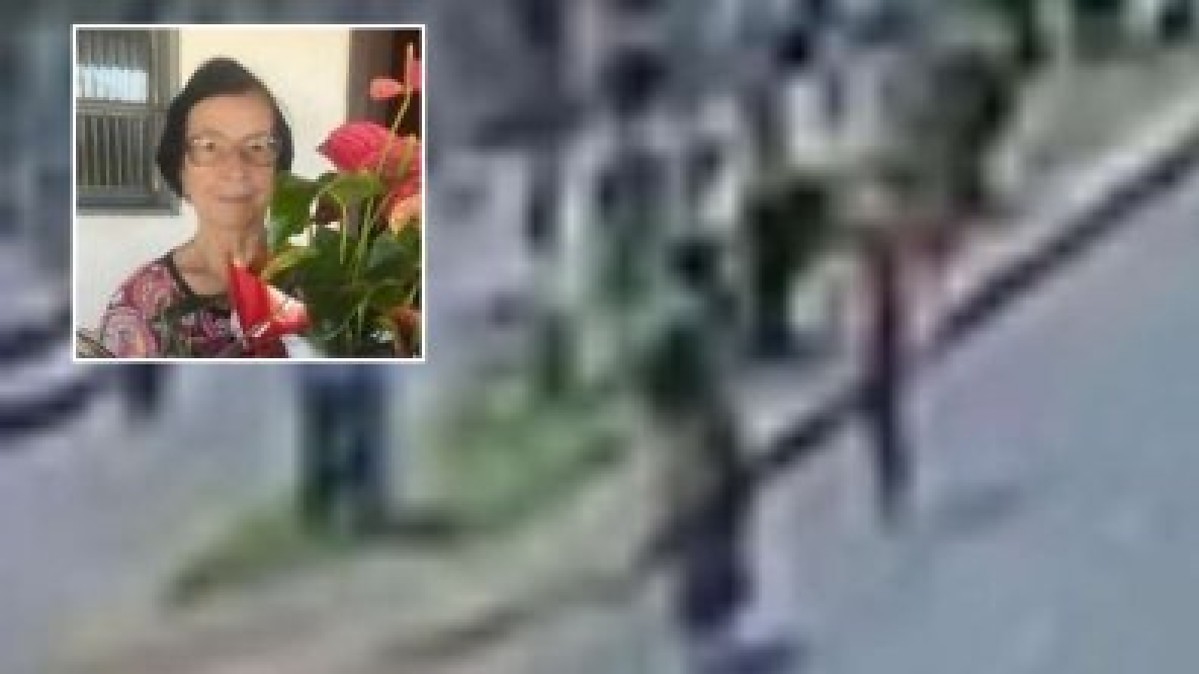 Câmera flagra atropelamento de idosa de 82 anos que morreu após ser atingida por moto