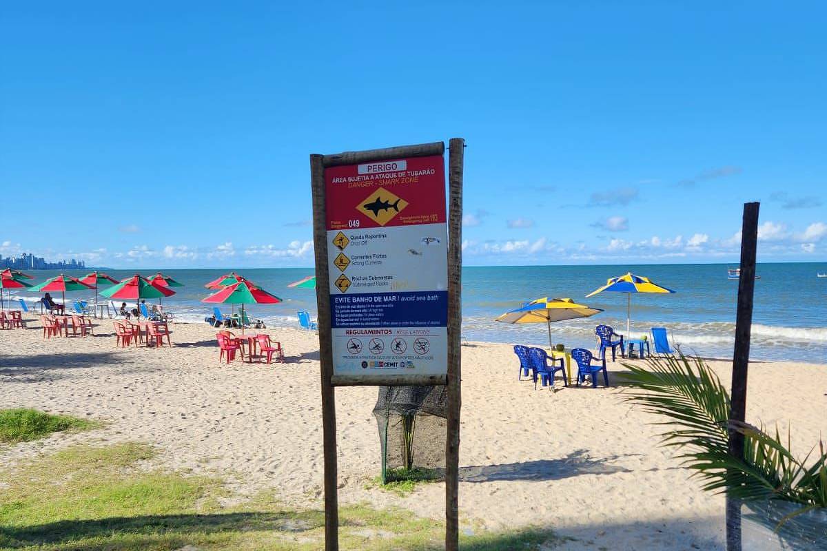 Menino mordido por tubarão em PE teve perna amputada e está em estado grave