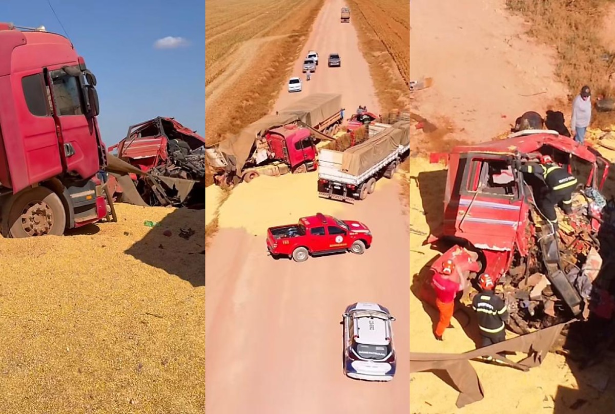 Motorista morre após batida entre duas carretas na MT-438