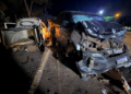 Acidente entre Saveiro, carreta e S10 deixa um morto e dois feridos em Nossa Senhora do Livramento; vídeo
