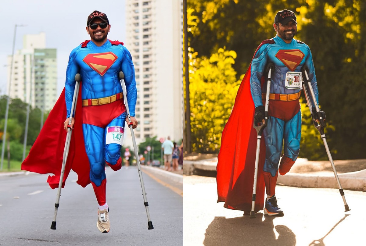 Após perder perna em acidente, "Superman Cuiabano" dá a volta por cima e vira inspiração nacional
