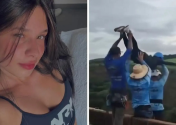 Novo vídeo mostra momento exato da queda de mulher que foi lançada sem corda em rope jump