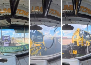 Vídeo mostra acidente entre caminhões durante etapa da Fórmula Truck em Cuiabá