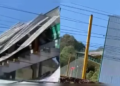 Vídeo: estrutura de estádio desaba após fortes rajadas de vento em SC