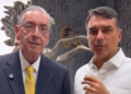 Flávio Bolsonaro grava vídeo para apoiar Eduardo Cunha, ex-presidente da Câmara cassado em 2016