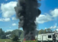 VÍDEO: Caça F-16 dos EUA cai perto de estrada em Michigan