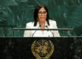 Delcy Rodríguez, presidente interina da Venezuela, faz seu primeiro discurso na Assembleia Geral da ONU