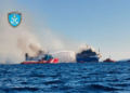 VÍDEO mostra navio em chamas na Grécia; todos a bordo foram resgatados